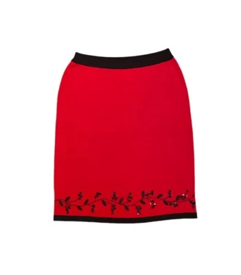 Falda floral bordada tejida vintage Dressbarn para mujer talla grande Foto 1 de 4