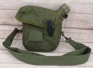 USGI 2 Quart Canteen with Insulated OD Green Nylon Cover Shoulder and Strap - Picture 1 of 9