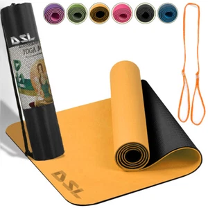 DSL Premium TPE Pilates Mats 183x61x0.6cm Eco Friendly Non Slip Yoga Mat Gym Mat - Picture 1 of 35