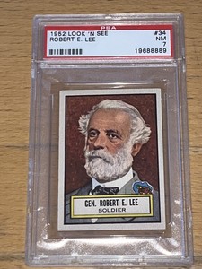 1952 Look N' See Robert E. Lee #34 PSA 7 NM Rare Low Pop