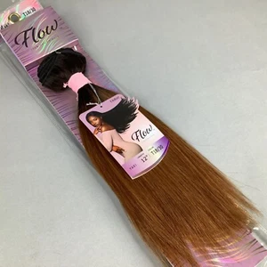 Extensiones de cabello humano 100 % liso 12" Flow T1B/30 raíz negra marrón yaki - Imagen 1 de 4