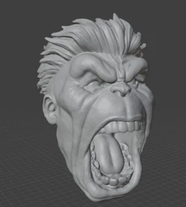 Ferocious Hulk 1/12 Head Only Marvel Legends Select Unbemalt - Bild 1 von 2