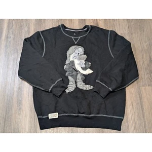 Disney Parks Grumpy Sweatshirt Seven Dwarfs Graphic Pullover Black L - Picture 1 of 5