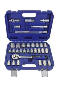 Blue Spot 01577 Hex & 12 Point Socket Set 8-32mm - 10-19mm 32 Piece 1/2D MD4 - Picture 1 of 2
