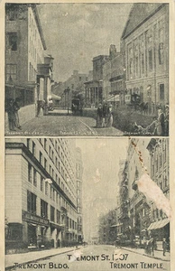 Boston MA * Tremont St in 1843 and 1907 * - Picture 1 of 2