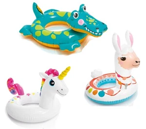 INTEX Schwimmreifen mit Tierkopf Schwimmring Wasserspielring Einhorn 58221 - Bild 1 von 7