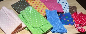 Mix Polka Dots Colorful Small to Large Fabric Scraps - Picture 1 of 1
