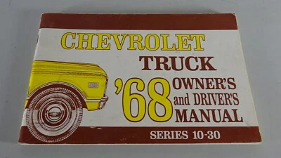 Owner ´S Manual Chevrolet Pickup Truck C K 10/20/30 Stand 1968 Foto 1 de 2