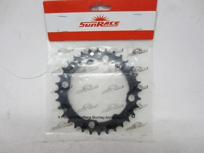 New In Package Sunrace MX0 32 Tooth 104 BCD 4 Bolt Alloy Chainring - Black - Image 1 of 4