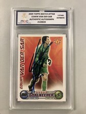 Edwin Van Der Sar On card Auto Topps Attax Man Utd Signed MGC Authentic Auto