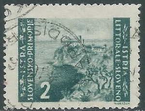 1946 Besetzung. JUGOSLAWIEN ISTRIEN UND SLOWENISCHE KÜSTE ZAGREB GEBRAUCHT 2 LIRE - RA18 - Bild 1 von 1
