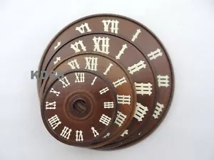 Brown Wood Cuckoo Clock Dial Clock Yellow Silk Screen - Picture 1 of 8