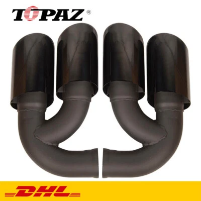 2X Embouts D'Échappement Pour Porsche Cayenne 958 V8 Essence 2010-2014 - Photo 1/4