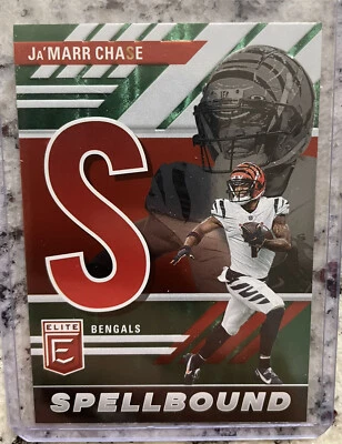 2023 Panini Donruss Elite Ja'Marr Chase  SB-JC4 Green Spellbound S Bengals - Image 1 of 2