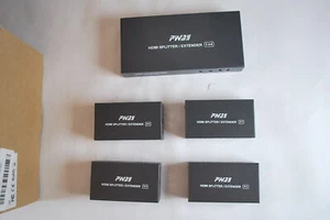 1x4 HDMI Extender Splitter über Cat5e/6/7 IR Fernbedienung 50m/165f 1 in 4 Out/4 Port - Bild 1 von 14