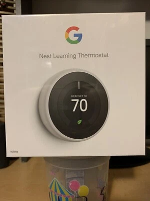 Google Nest T3017US Learning Thermostat 3rd Generation, White - Image 1 of 4