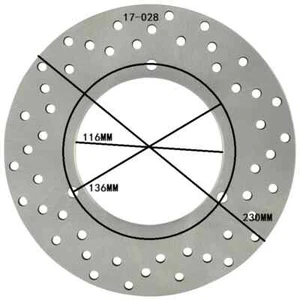 Rotor de disco de freno trasero para Yamaha YP250 Majesty 1999 2000 2001 2002 2003 2004 - Imagen 1 de 7