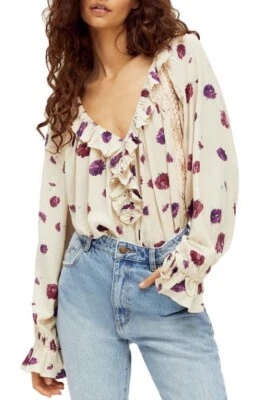 Body Intimately Free People Estampado Amapola Top Floral Volantes Encaje Talla Grande Foto 1 de 4