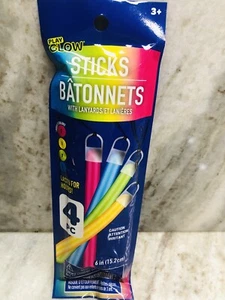 ShipN24Hours. Play Glow Sticks. Lasts for 4 Hours. 4 Pack. 6 Inc. - Picture 1 of 6