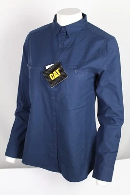 CAT Caterpillar Men's Button Down Shirt Long Sleeve Detroit Blue 1610036 - Image 1 of 4