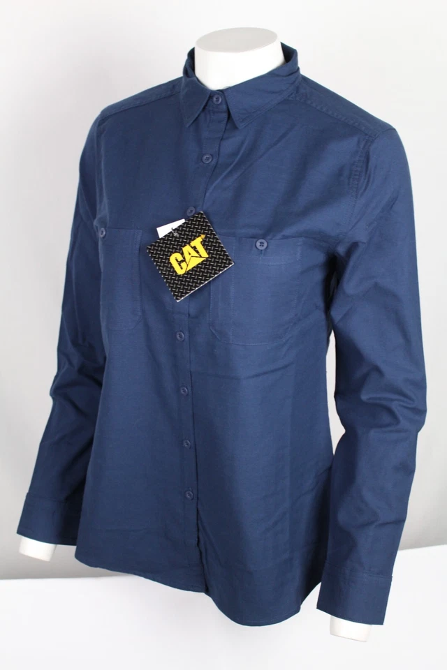 CAT Caterpillar Men's Button Down Shirt Long Sleeve Detroit Blue 1610036 - Image 1 of 4