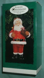 1996 HALLMARK KEEPSAKE COLLECTOR' S CLUB ORNAMENT' OF SANTA' (BIG) MIB-free Ship - Picture 1 of 3