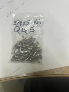round head slotted wood screws Nickel plated 5/8 x 5. Pack Of 45 - Picture 1 of 1