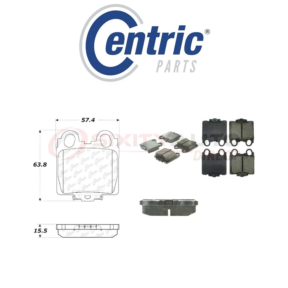 Centric Semi Metallic Brake Pads w Shim for 2001-2005 Lexus IS300 3.0L L6 - eq Foto 1 de 4