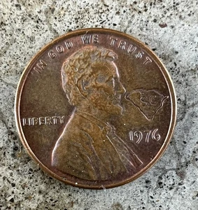 1976 Lincoln Penny übergestempelt mit State SC Mark ohne Münzzeichen - Bild 1 von 12
