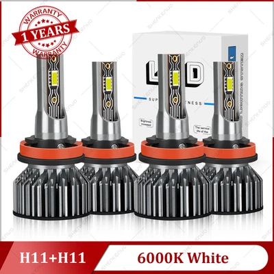 Faro LED H11 H11 haz alto-bajo 4x bombillas para Freightliner Cascadia 2008-2016 Foto 1 de 4