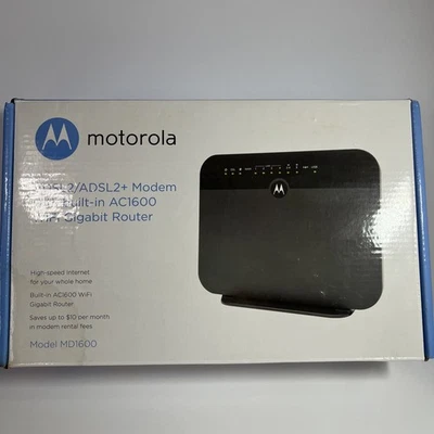 Motorola MD1600 VDSL2/ADSL2+ Modem and AC1600 WiFi Gigabit Router - Image 1 of 4