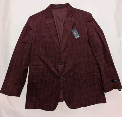 Nuevo Abrigo Deportivo de Pana Stafford Color Borgoña Cuadros Talla 50 REG Foto 1 de 4