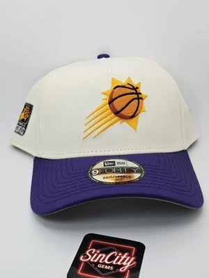 New Era Phoenix Suns 2 Tone Chrome Purple 9FORTY A-Frame Snapback Hat  - Image 1 of 4