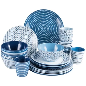 Campinggeschirr Melamin Geschirr 6 Personen Teller Picknick Camping Geschirrset - Bild 1 von 4