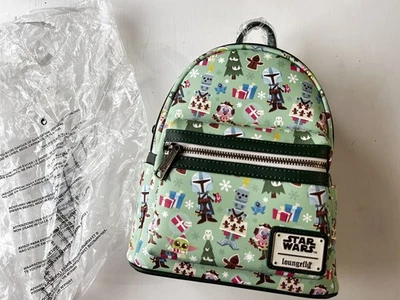 Mini Mochila Loungefly Grogu Navidad Mandalorian Nueva con Etiquetas Star Wars Baby Yoda Foto 1 de 4