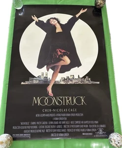 MOONSTRUCK Movie PROMOTIONAL POSTER 27x40" Theater Size Cher 1987 - Picture 1 of 7