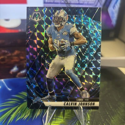 Calvin Johnson 2025 Panini Mosaico NFL Mosaico GENESIS Prizm Estuche Hit #90 Lions Foto 1 de 3