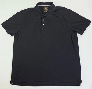 Foundry 3XL Mens Black Short Sleeve Spread Collar Cotton Spandex Polyester Polo - Picture 1 of 8