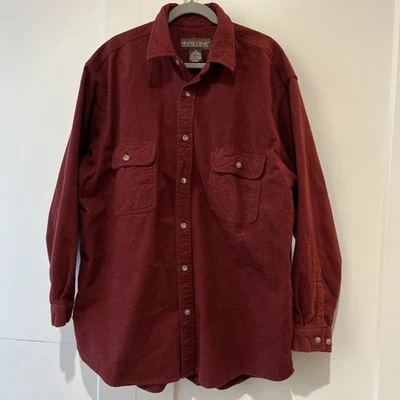 Moose Creek Men's Long Sleeve Burgundy XXL Flannel Button Up Shirt - Image 1 of 4