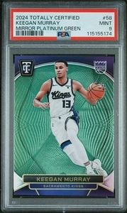 Keegan Murray 2024-25 Panini Totally Certified Green Platinum Mirror 5/5 SSP #58 - Picture 1 of 3