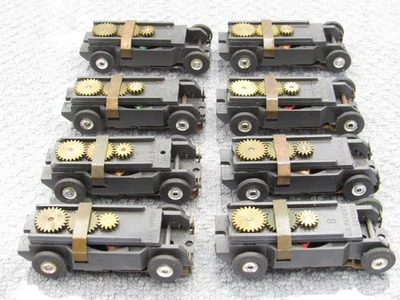 LOTE DE 8 CHASIS T-JET AURORA COMPLETO FUNCIONANDO COMO SE ENCUENTRA TODO FUNCIONA BIEN Foto 1 de 4