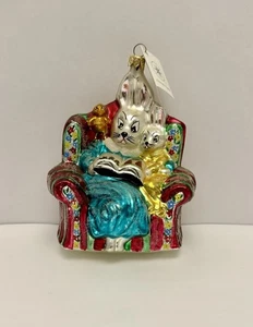 Vintage 1998 Christopher Radko "Gutenachtgeschichten" Glas Ornament Polen (A-6). - Bild 1 von 8