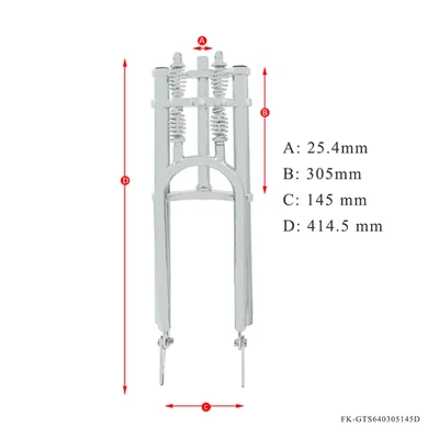 Horquilla de bicicleta ajustable de doble resorte de 1" con montaje en disco para neumático grueso de 26"-29" x 3,0,4,0 Foto 1 de 4