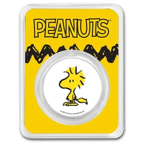 Peanuts® Woodstock 1 oz Silbermedaille coloriert - Bild 1 von 4