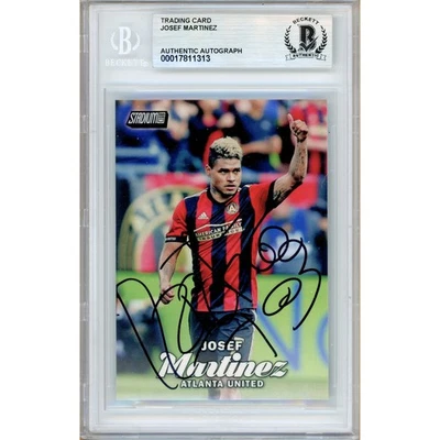 Josef Martinez Signed 2017 Stadium Club #76 Atlanta United Beckett BAS Slabbed - Image 1 of 4