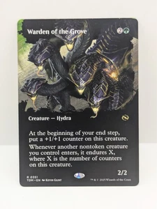 Tarkir: Dragonstorm - Warden of the Grove - Rare - Borderless - Tdm 351 - - Picture 1 of 2