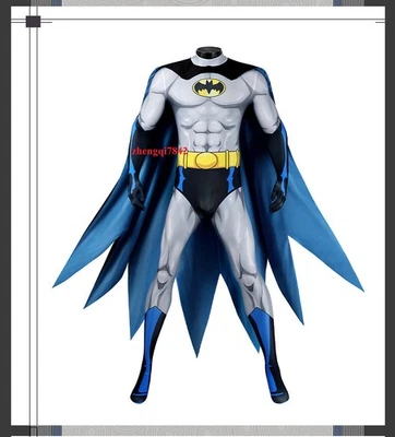 New Comic Batman Cosplay Bodysuit Superhero Jumpsuit Halloween Cape Suit Costume - Image 1 of 4