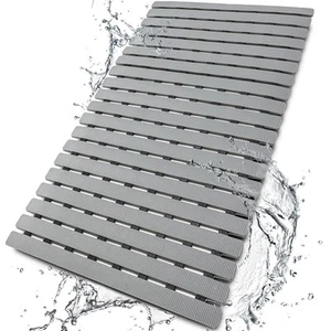 Shower Mat Non Slip Bathtub Mat with Suction Cups and Drain Holes 27.5 x15.7 ... - Picture 1 of 6