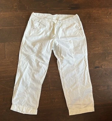 Pantalones capri blancos de algodón New York & Co para mujer talla 2 ST1925 Foto 1 de 2