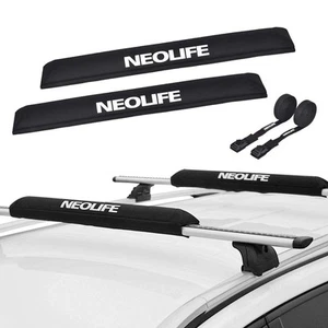 Soft Roof Rack Pads with Two 15 Ft Tie Down Straps for Surfboard, SUP Paddleb... - Picture 1 of 9